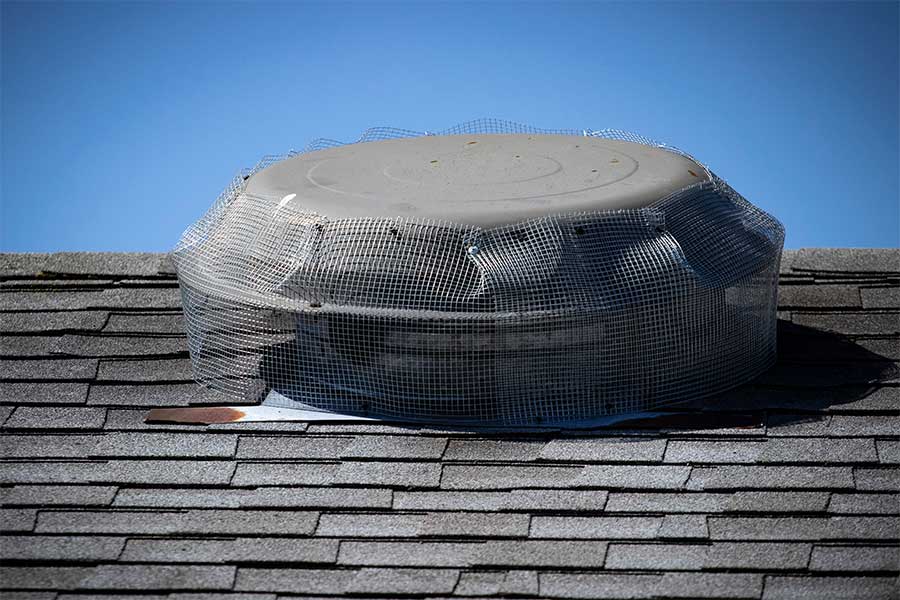 Roof-mounted attic fan installed to improve home ventilation in Raleigh